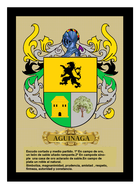1º Escudo heráldico enmarcado
